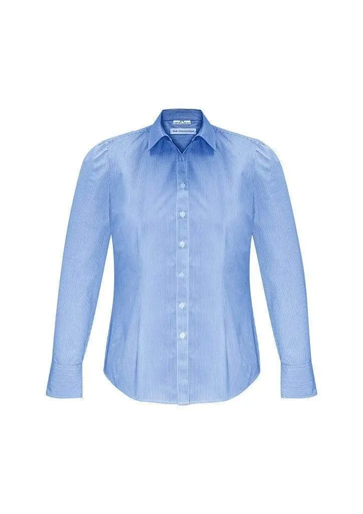 Biz Collection Corporate Wear Blue / 8 Biz Collection Women’s Euro Long Sleeve Shirt S812LL